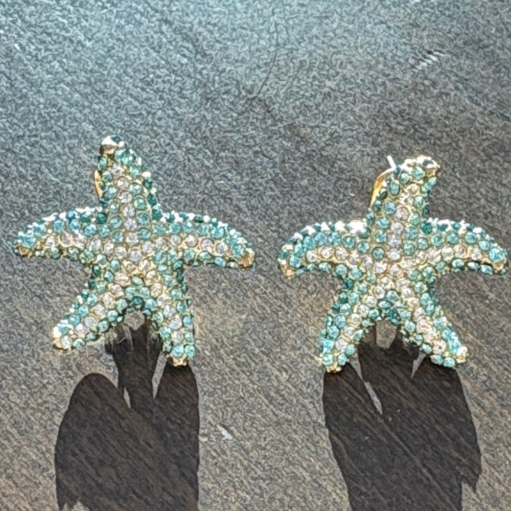 Starfish Crystal Earrings